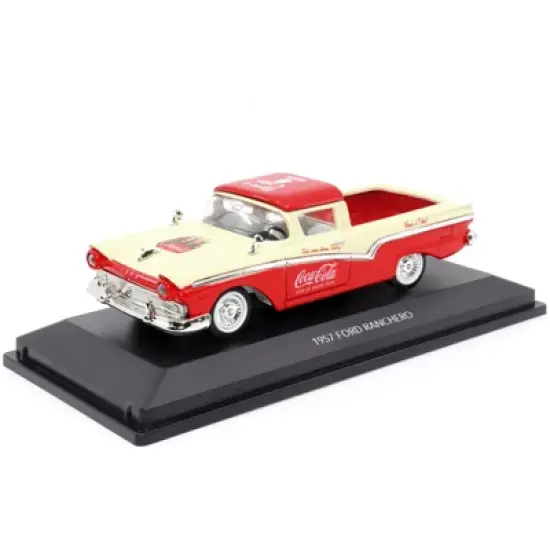 1957 Ford Ranchero "Coca-Cola" Red and Cream 1/43 Diecast Model Car by Motor City Classics image {2}