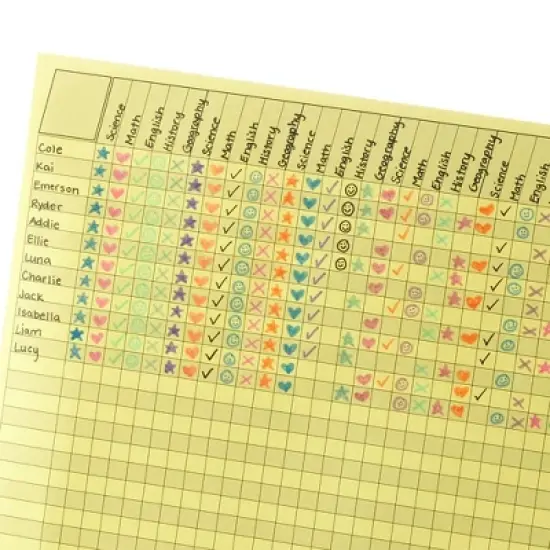 Infinite Curiosity 16 Pack Horizontal Reward Chart for Classroom, 4 Colors (17 x 22 in) image {6}