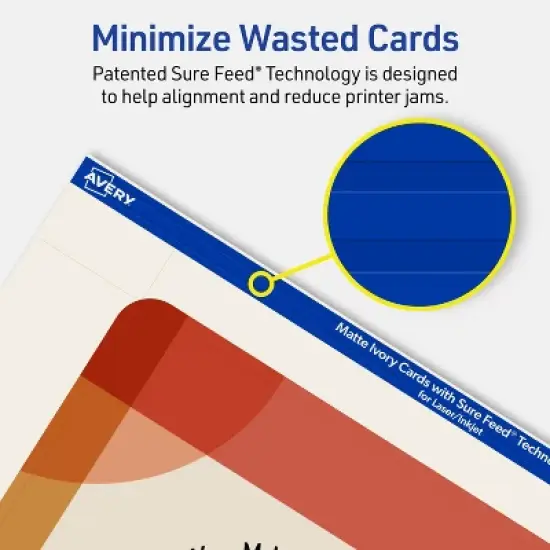 Avery Printable Cards with Rounded Corners, 6" x 9", Matte Ivory, 10ct image {3}