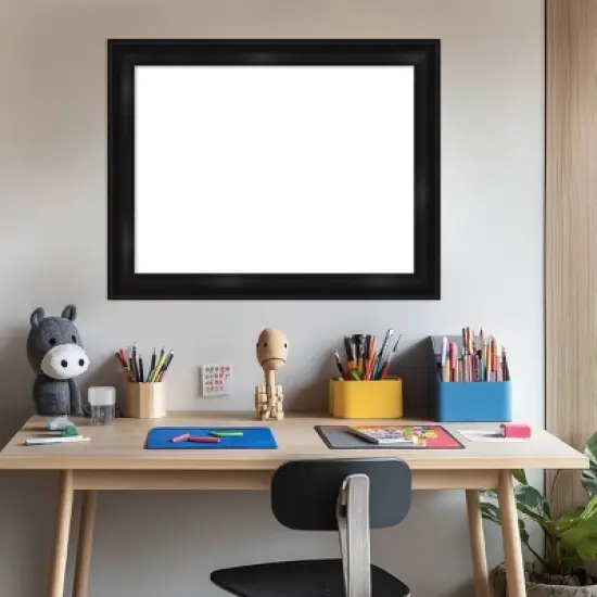 Amanti Art 22"x28" Grand Black Narrow Framed Magnetic Dry Erase Board image {7}