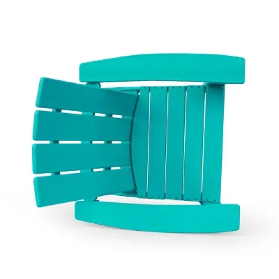 Encino 2pk Resin Contemporary Adirondack Chairs - Teal - Christopher Knight Home image {7}