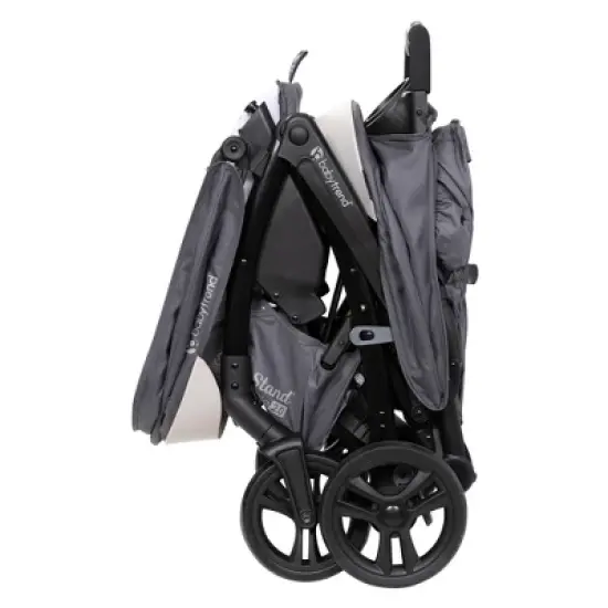 Baby Trend Sit N' Stand Double Stroller 2.0 DLX with 5 Point Safety Harness, Canopy, Extra Basket, 2 Cup Holders & Covered Compartment, Magnolia image {3}