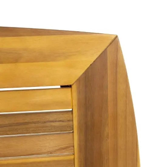 Christopher Knight Home Botsford Outdoor Acacia Wood and Wicker 7 Piece Dining Set, Teak/Mixed Mocha image {5}