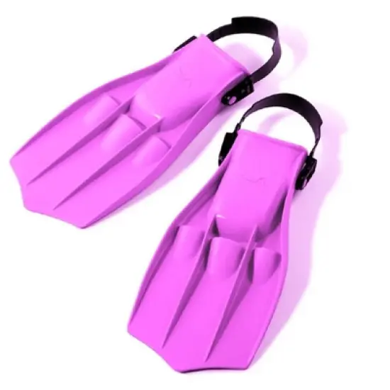 Swimline Florescent Dolphin Children's Recreational Swim Fins - Medium - Pink image {1}