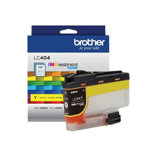 Brother LC404 Yellow Standard Yield Ink Cartridge Prints Up to 750 Pages (LC404YS) image {2}