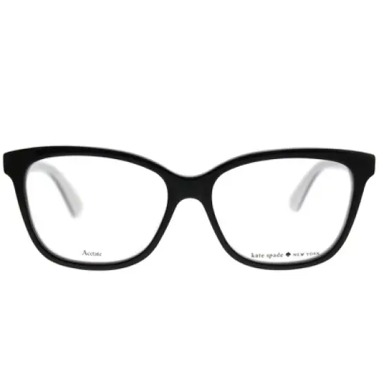 Kate Spade  9HT Womens Square Eyeglasses Black Ivory 51mm image {1}