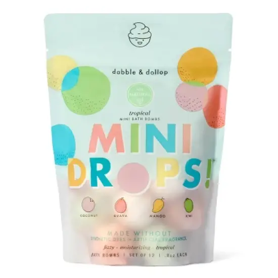 Dabble & Dollop Mini Bath Bombs - Tropical - 12ct/0.8oz image {5}