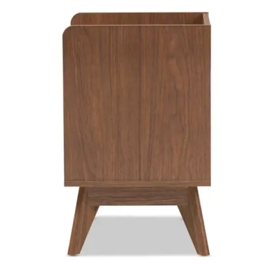 Brighton Mid - Century Modern Wood 3 - Drawer Storage Nightstand - Brown - Baxton Studio image {3}