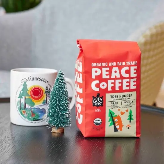 Peace Coffee Tree Hugger Dark Roast Whole Bean Coffee - 36oz/3ct image {3}