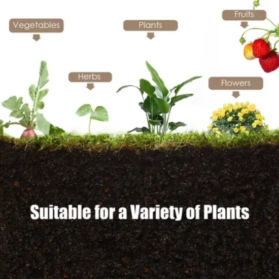 Costway Raised Garden Bed Elevated Planter Box Wood for Vegetable Flower Herb image {7}