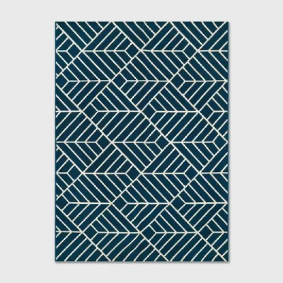 Zig Zag Geo Outdoor Rug Teal - Project 62&trade; image {4}