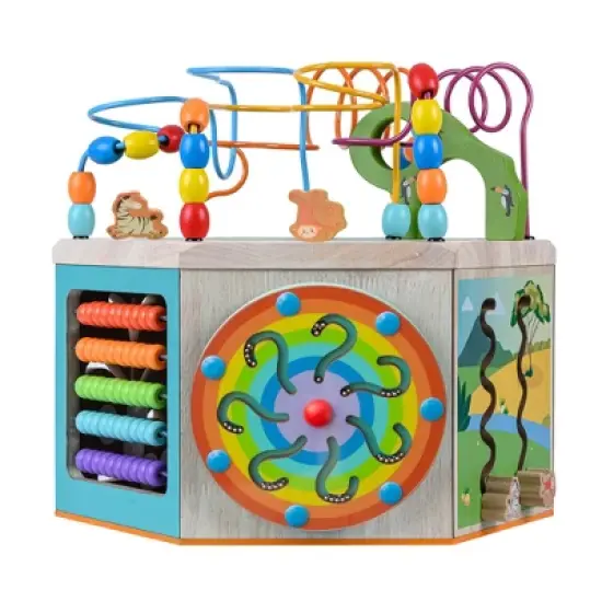 Teamson Kids Preschool 7 in 1 Wooden Activity Cube, Educational Toy PS-T0005 image {10}