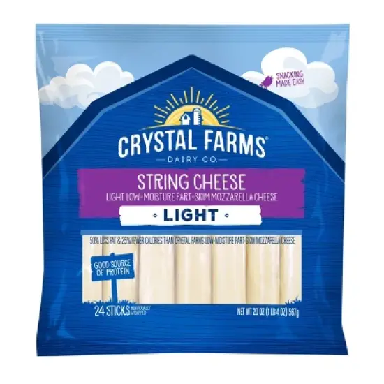 Crystal Farms Light String Cheese - 20oz/24ct image {3}