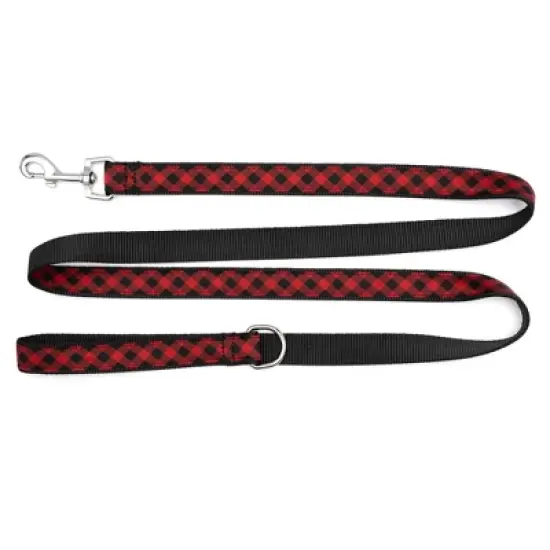 The Worthy Dog Bias Buffalo Check Plaid Dog Leash image {2}