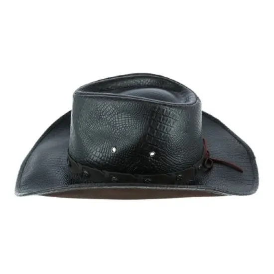 Kenny K Men's Crocodile Print Western Hat image {1}