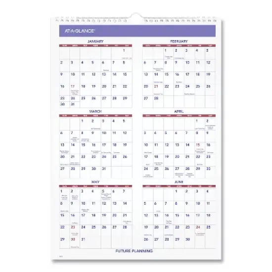 Monthly Wall Calendar with Ruled Daily Blocks, 12 x 17, White Sheets, 12-Month (Jan to Dec): 2026 image {1}