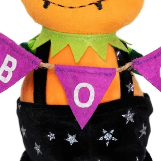 Northlight Jack O Lantern Halloween Decoration with Boo Banner- 14" image {4}