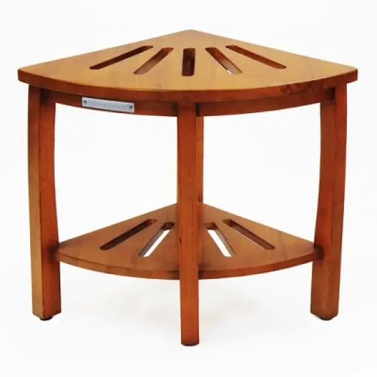 Oceanstar Corner Spa Bench Seat with Storage Shelf. image {1}