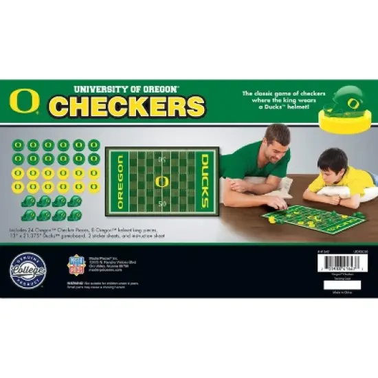 MasterPieces Officially licensed NCAA Oregon Ducks Checkers Board Game for Families and Kids ages 6 and Up image {3}