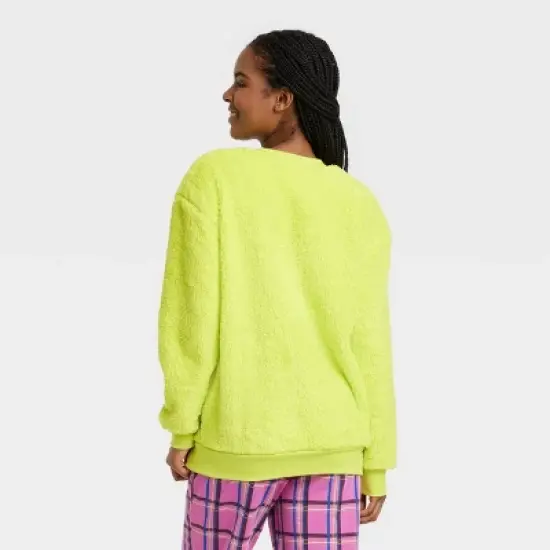 Women's The Grinch Woobie Graphic Sweatshirt - Neon Green image {1}