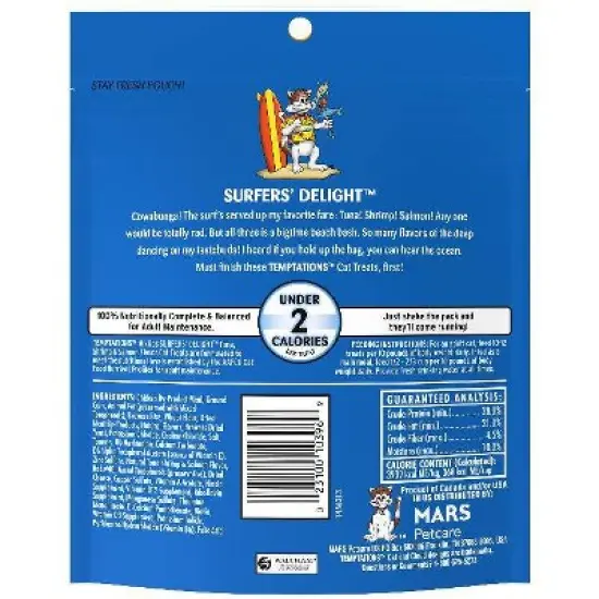 Temptations Mix Ups Surfers Delight Crunchy with Tuna and Salmon Flavor Cat Treats image {2}