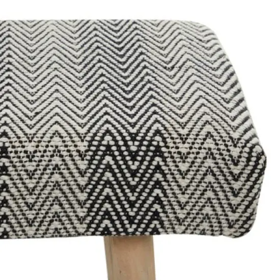 Bohemian Wood Cotton Upholstered Bench - Olivia & May image {3}