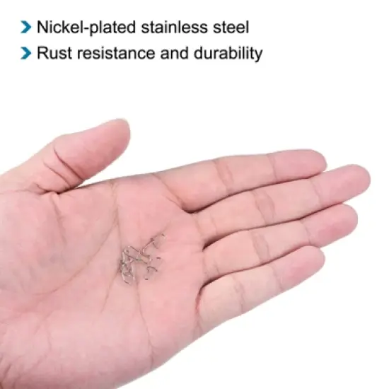 Unique Bargains Stainless Steel Quick Lock Design Connector Fishing Snaps 200 Pcs image {3}