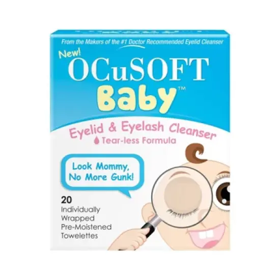 OCuSOFT Baby Eyelid & Eyelash Tear-less Cleanser Towelettes - 20ct image {4}