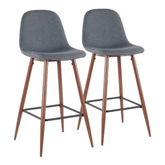 Set of 2 Pebble Mid-Century Modern Barstools - LumiSource image {9}