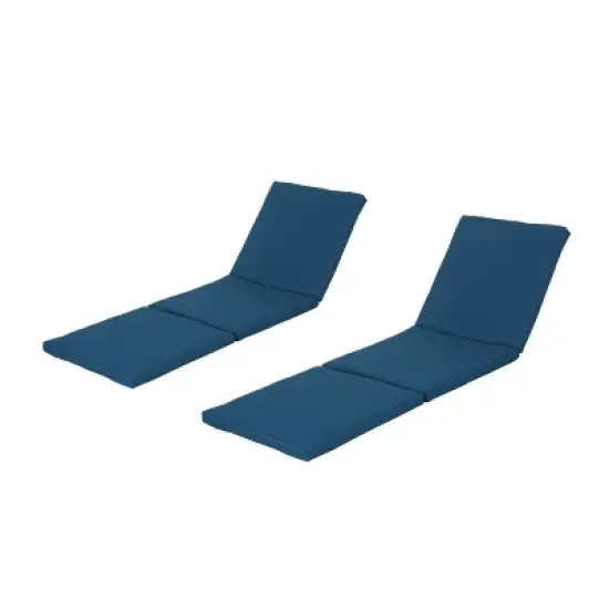 Christopher Knight Home Yuri Outdoor Water Resistant Fabric Chaise Lounge Cushions (Set of 2) image {7}