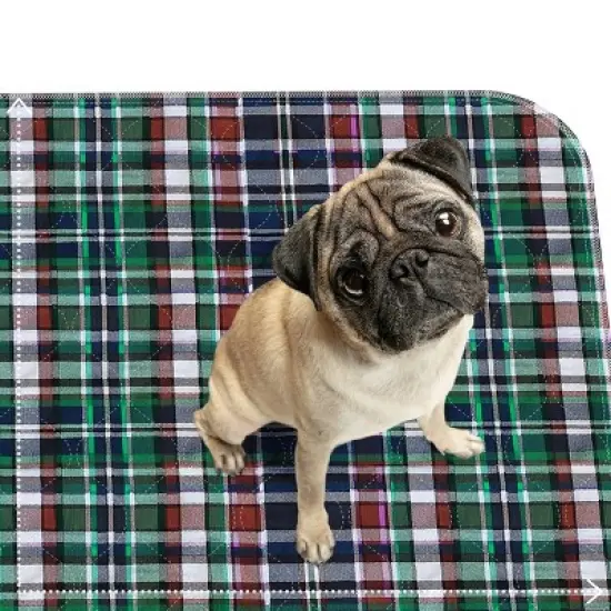 MaxProtect Highland Plaid Reusable Pee Pads for Dogs, Training Underpads - 18" x 24" image {4}