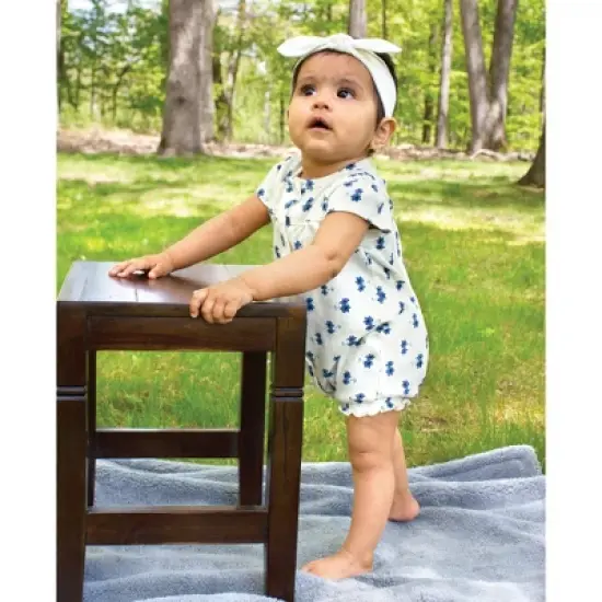 Touched by Nature Baby Girl Organic Cotton Rompers 3pk, Garden Floral image {4}