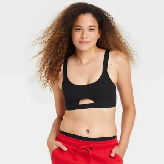 Women's Cotton Rib Cage Back Bralette - Colsie&trade; image {5}