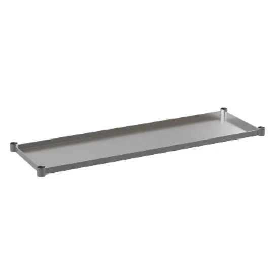 Emma and Oliver Under Shelf for Kitchen Prep and Work Tables - Adjustable Galvanized Lower Shelf for Stainless Steel Tables image {11}