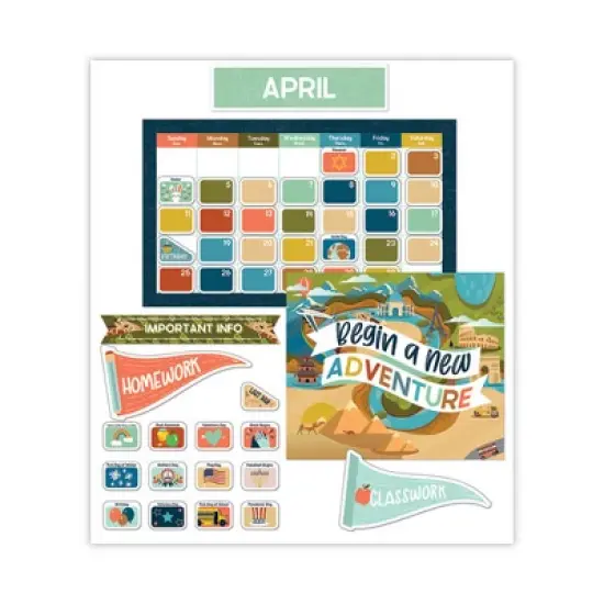 Carson-Dellosa Education Calendar Bulletin Board Set, Let's Expolore, 123 Pieces image {6}
