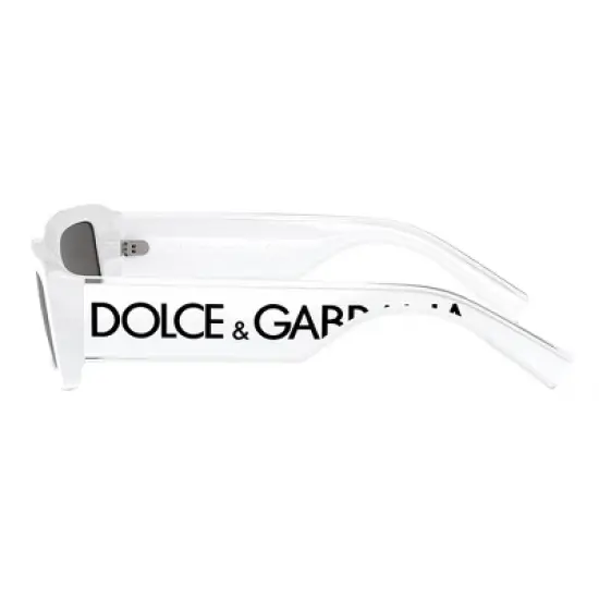 Dolce & Gabbana DG 6187 331287 Womens Rectangle Sunglasses White 53mm image {2}