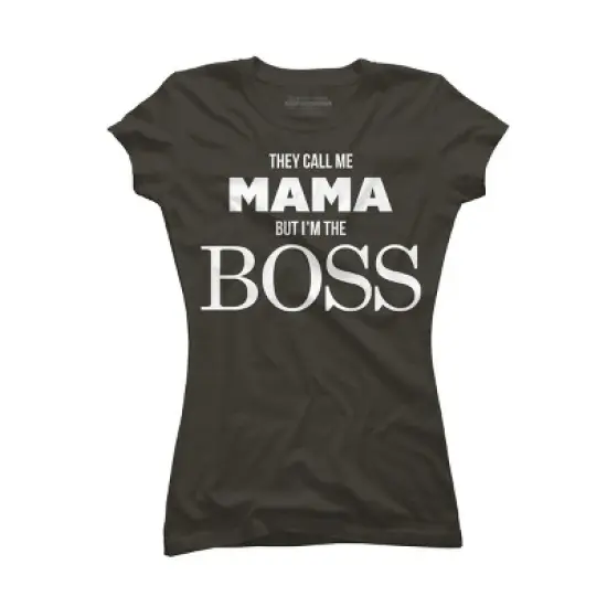 Junior's Design By Humans They Call Me Mama But I'm the Boss By Shirz T-Shirt image {4}