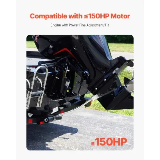 VEVOR Transom Saver, 23.6-59 in, Adjustable Boat Transom Saver with Composite Head, Corrosion-Resistant Easy-to-Install Transom Savers image {2}