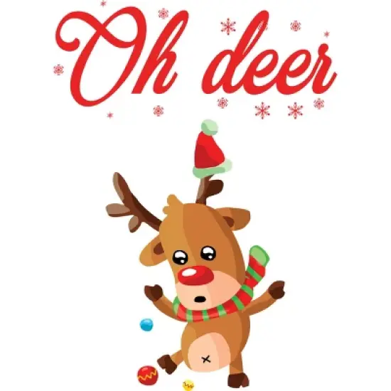 Women's Design By Humans Oh deer - Christmas Sweater By Storms98 Racerback Tank Top image {1}