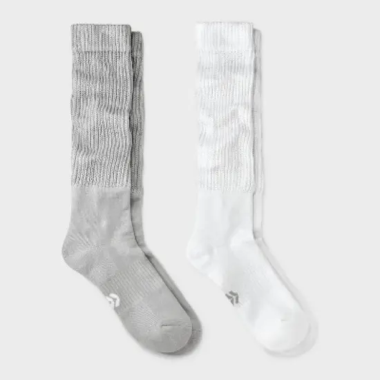 Women's Cushioned Scrunch 2pk Athletic Crew Socks - All In Motion&trade; 4-10 image {9}