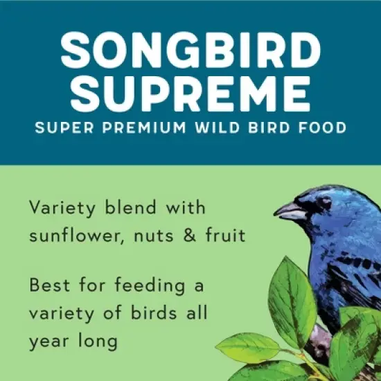 Melody Select 4lb Songbird Supreme Wild Bird Food: Nut & Fruit Blend, Attracts Variety of Birds, USA Made image {4}