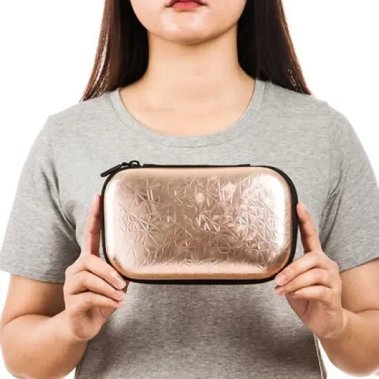 ZIPIT Metallic Pencil Box, Rose-Gold image {4}