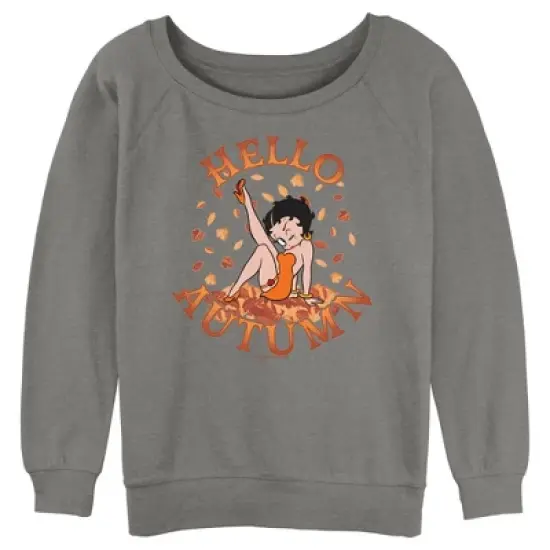 Junior's Betty Boop Hello Autumn Sweatshirt image {3}