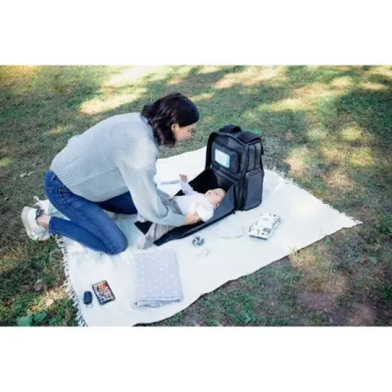 Baby Brezza Dante Back Pack Diaper Bag - Black image {7}