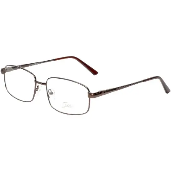 Jubilee Mens Big & Tall J-5812-DBR-59 mm Metal Designer Reading Glasses Dark Brown +1.25 image {1}
