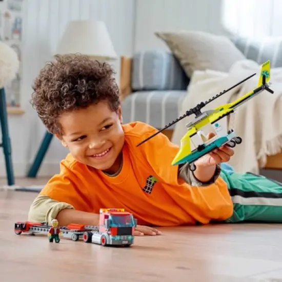 LEGO City Rescue Helicopter Transport Toy Building Set 60343 image {2}