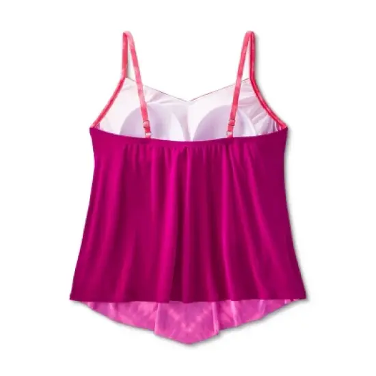 Women's UPF 50 V-Neck Angled Tankini Top - Aqua Green&reg; image {3}