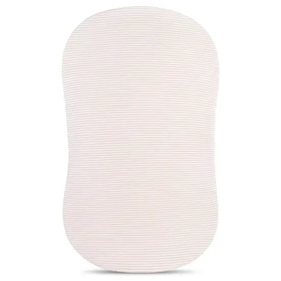 Ely's & Co. Baby Fitted Sheet  100% Combed Jersey Cotton Mauve Tulip + Stripes image {4}