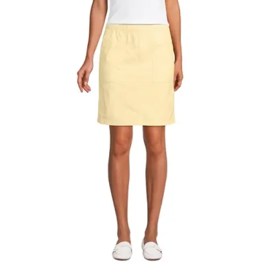 Lands' End Women's Mid Rise Elastic Waist Pull On Knockabout Chino Skort image {8}