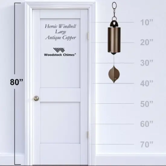 Woodstock Wind Chimes Signature Collection, Heroic Windbell, Large, 40'' Wind Bell, Garden Decor, Patio and Outdoor Decor image {4}